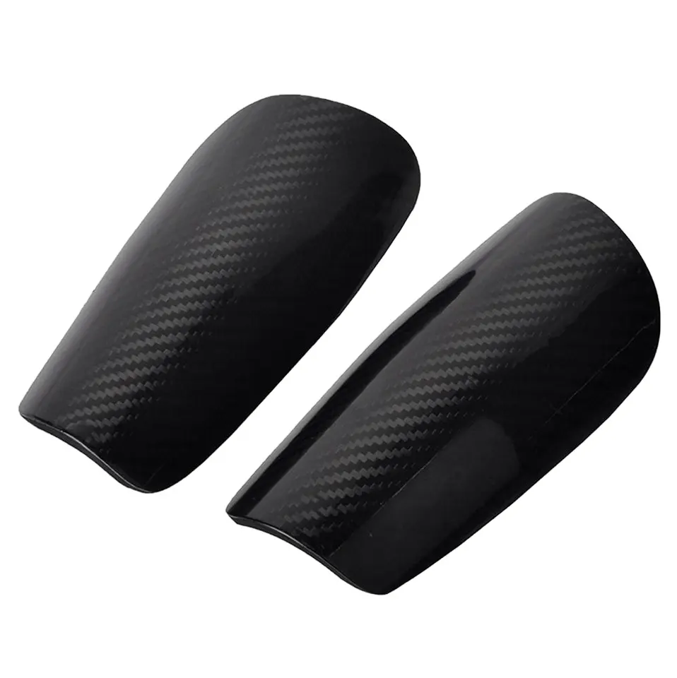 Carbon Fiber Athletic Leg Shin Guard Board Black Youth Football Carbon Fibre Shin Pads