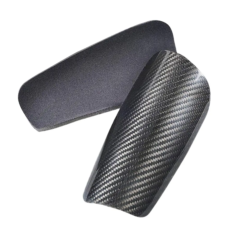 Light Weight Carbon Fiber Athletic Leg Shin Guard Carbon Fibre Football Shin Guards