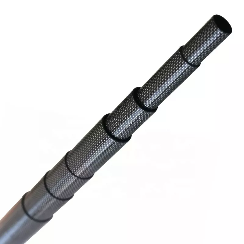 Custom Lightweight 3k Twill Matte Round Carbon Fiber Telescopic Tube