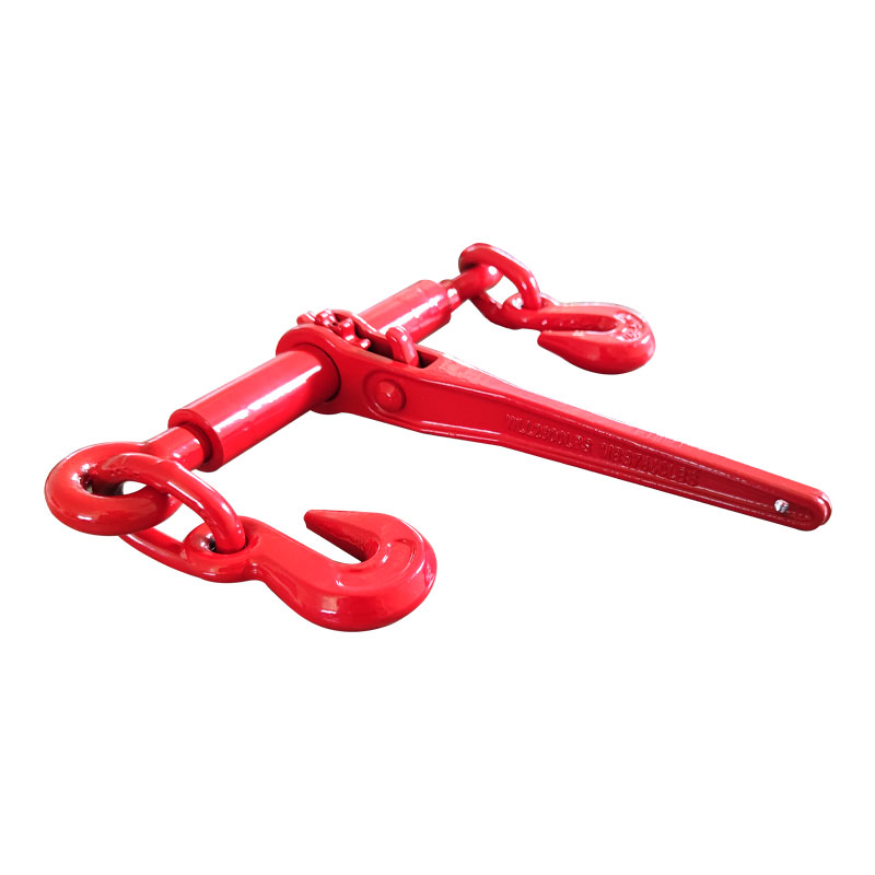 G80 High Tensile Lashing Chain Ratchet Load Chain Binders With Hooks