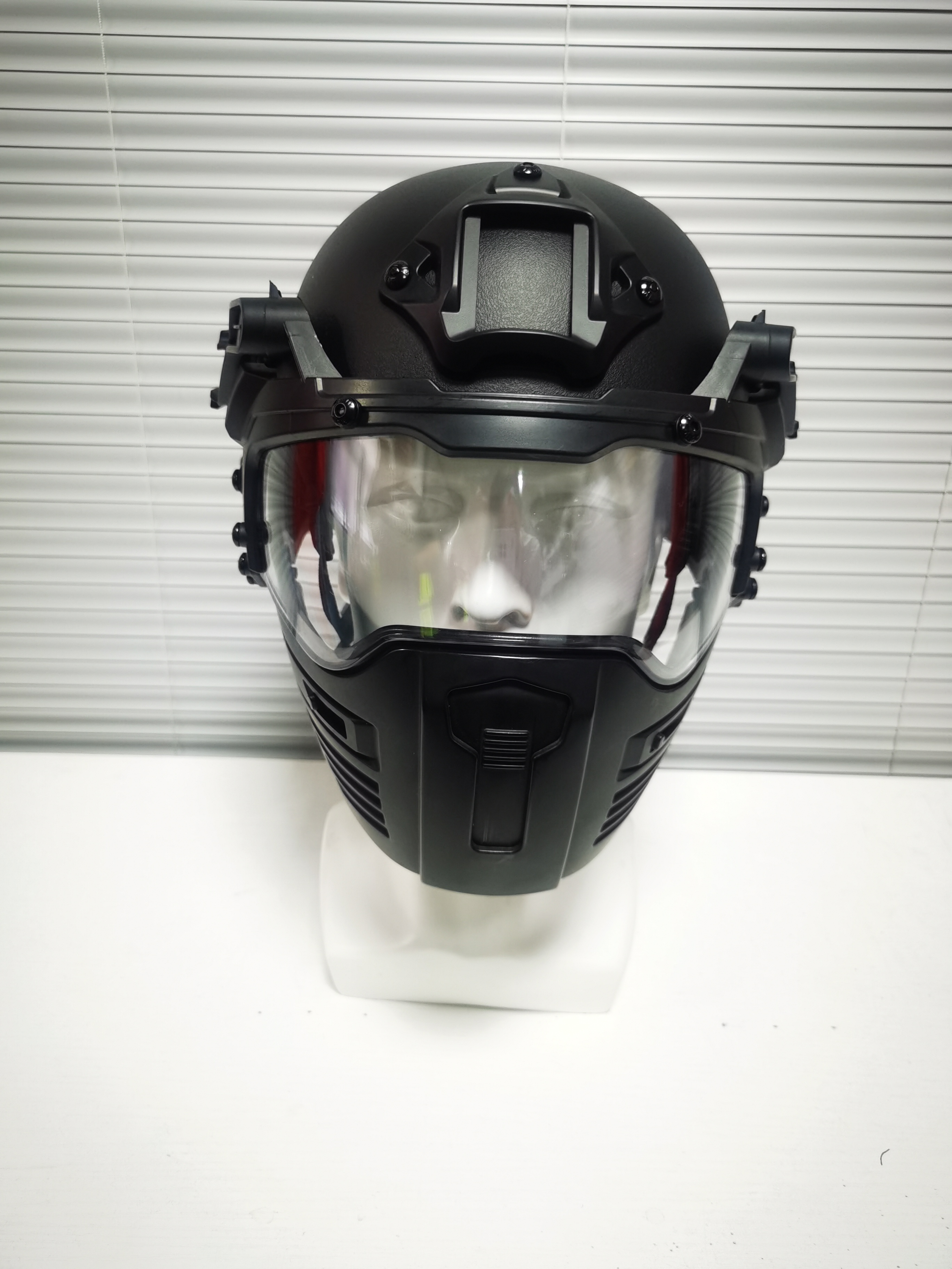 tactical mask with tactical helmet