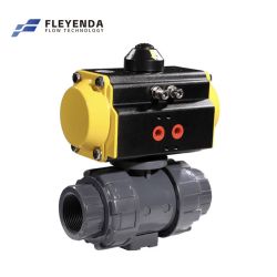 two way double union pneumatic ball valve