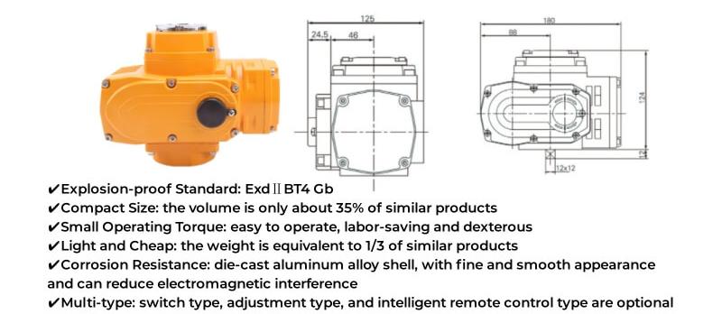 Fleyenda Mini Electric Multi-turn Explosion-proof Actuator 