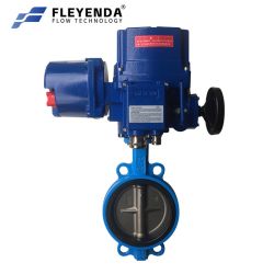 ANSI electric wafer stainless steel butterfly valve