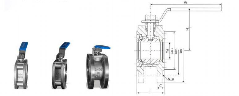 Industrial Italian Stainless Steel Flanged Ultra Thin Ball Valve structure