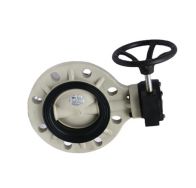 PPH Worm Gear Wafer Butterfly Valve