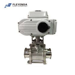 Fleyenda Electric Sanitary Ball Valve SS316L PTFE Seat