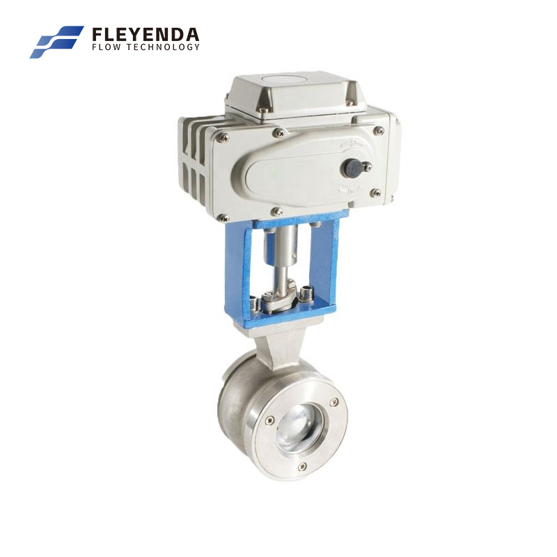 Fleyenda Electric V Port Flange Ball Valve