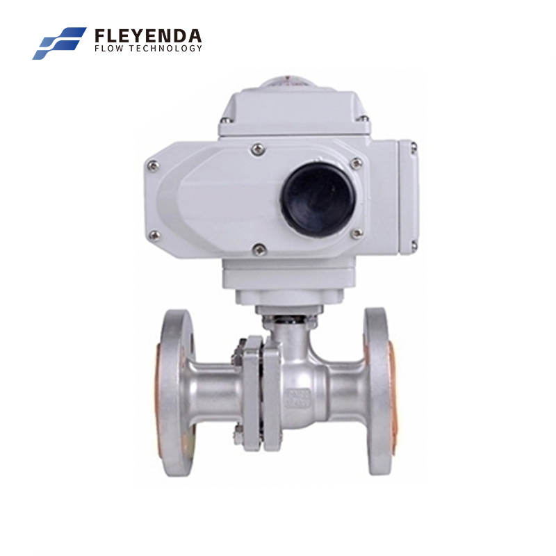 Fleyenda GB DIN JIS ANSI 2 Way Electric Flange Ball Valve