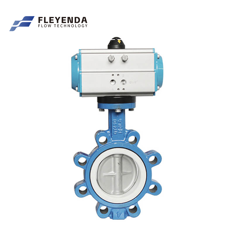 2.5MPa Cast Iron PTFE Worm Gear Lug Butterfly Valve