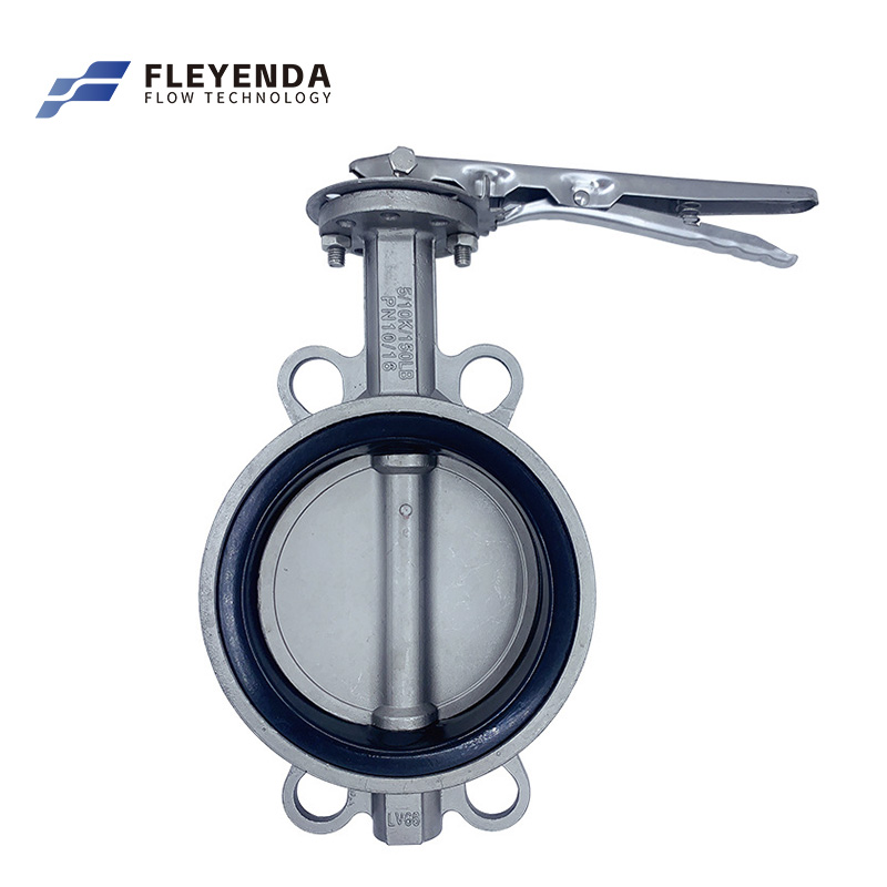 8'' Inch 2MPa SS304 Manual Wafer Butterfly Valve