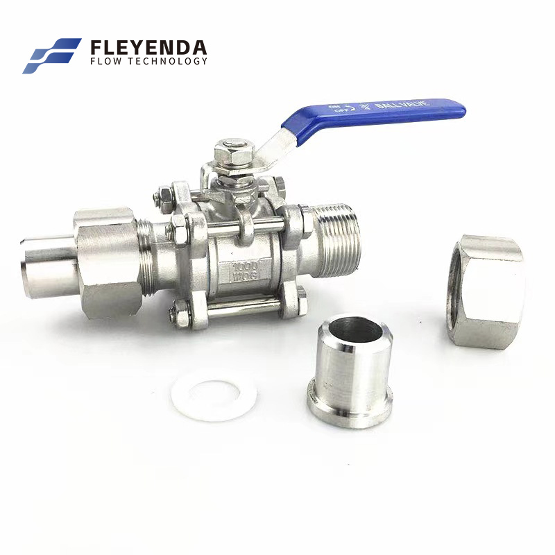 Fleyenda WCB CF8 1000WOG 3PC Weld Ball Valve