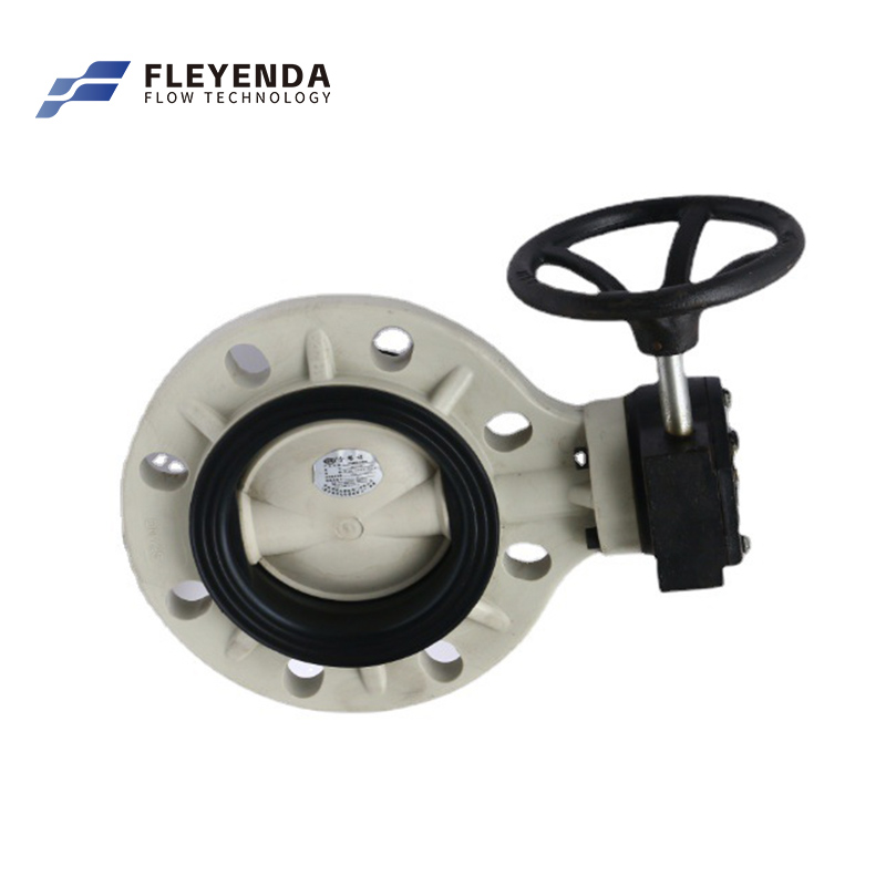 5''~40'' Inch Worm Gear PPH Wafer Butterfly Valve