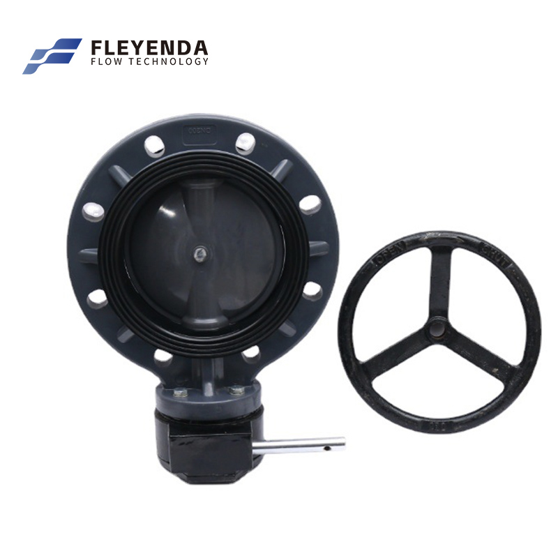 Fleyenda Worm Gear UPVC Wafer Butterfly Valve - 