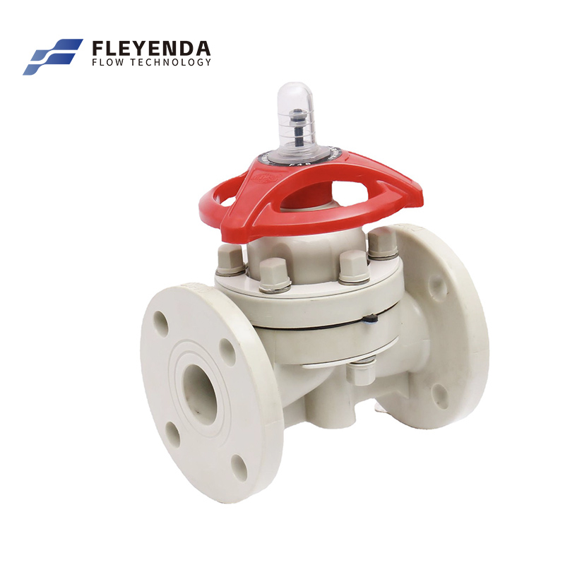 PPH Flange Diaphragm Valve 1/2