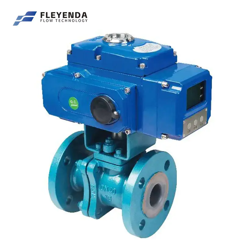  Fluorine Lining Flange Electric Ball Valve