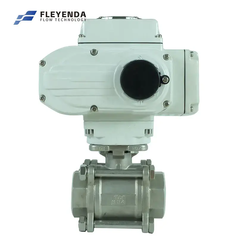 Fleyenda 3pc 2 Way Electric Threaded Ball Valve