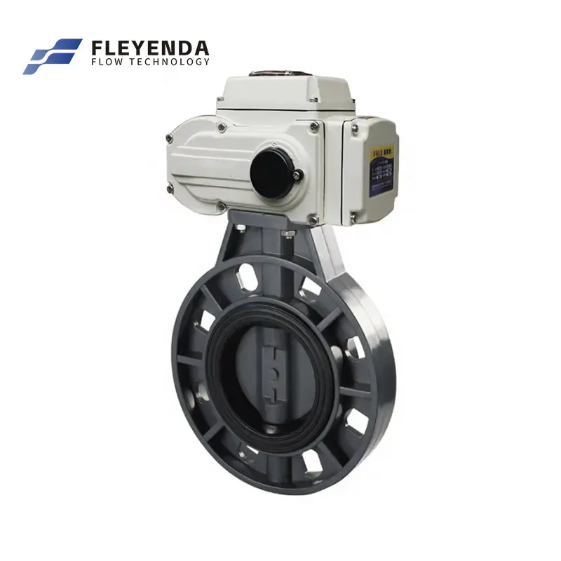 DN50-DN200 Flange Plastic Electric Butterfly Valve