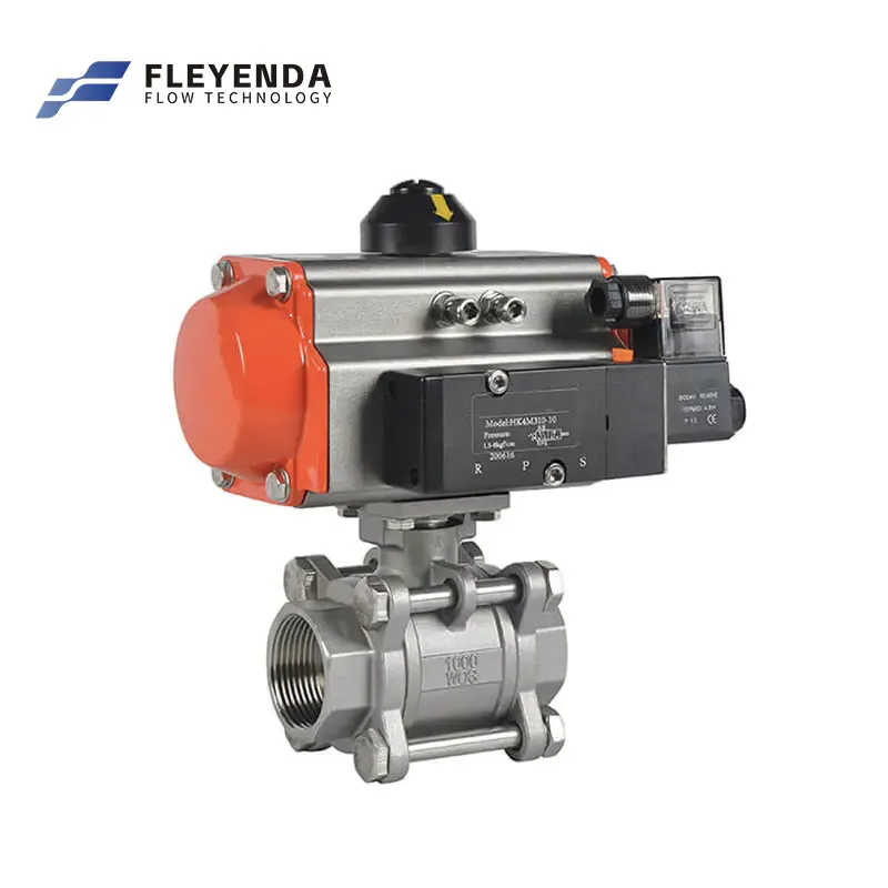 2PC Ball Valve Double Acting Pneumatic Actuator Valve  