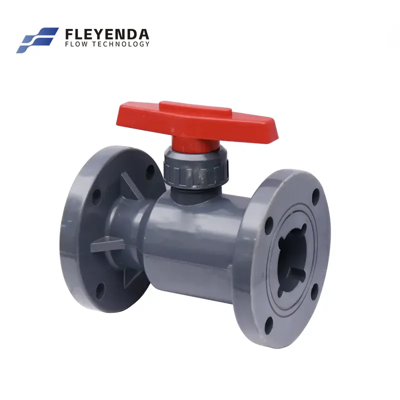 Plastic UPVC Flange Manual Shutoff Ball Valve