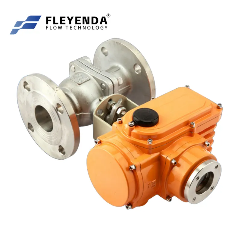 FLE-QH-BV2PC Small Multi-turn Explosion-Proof Motorized Flange Ball Valve