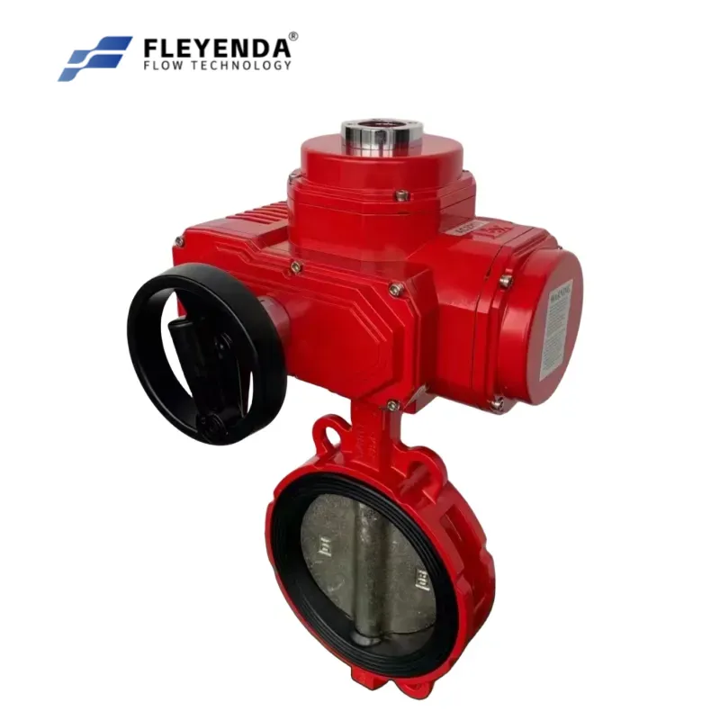 CF8 PN16 EPDM Seat Wafer Cast Iron Mini Explosion-proof Motorized Butterfly Valve