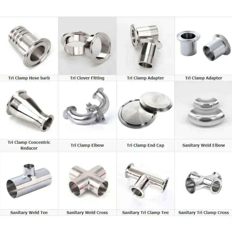 SS304 SS316 SS316L Stainless Steel Sanitary Fittings