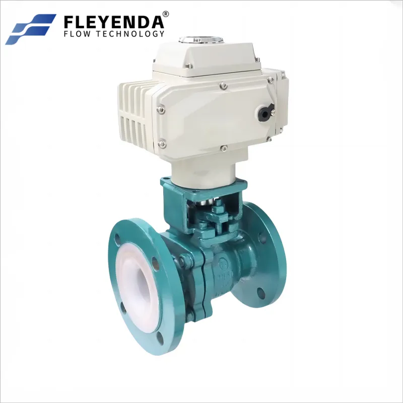 DIN GB Flange Electric PTFE Fluorine-Lined Ball Valve