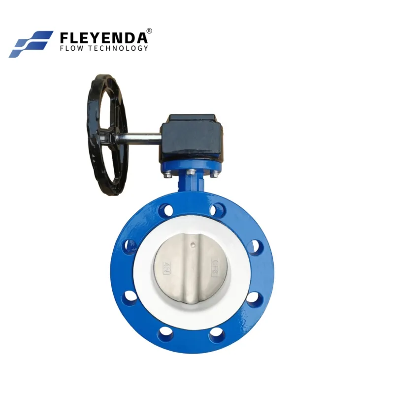 DIN GB DN50 to DN1200 PN25 Flanged PTFE Butterfly Valve