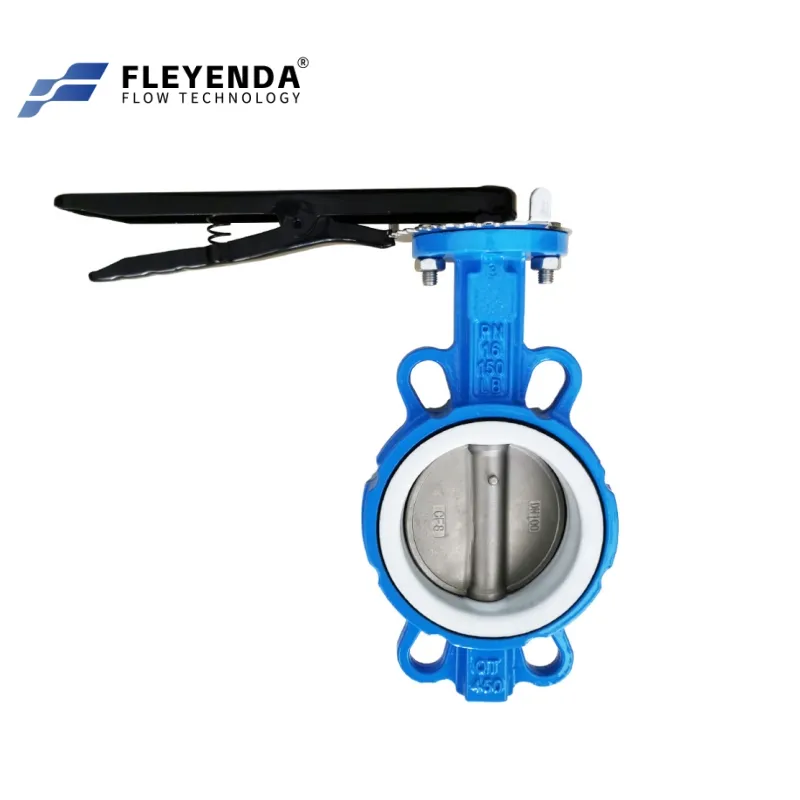 6" Lever Operator Epoxy Coated Cast Iron Wafer Butterfly Valve with SUS Disc