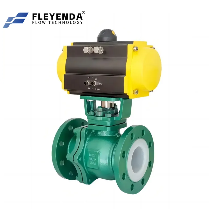  2-inch Flouried-lined Flange Single Acting Double Acting Pneumatic Valve