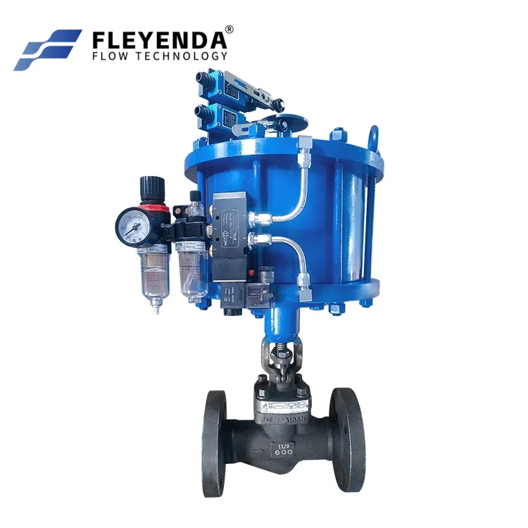 1.6Mpa Carbon Steel Flanged Direct Stroke Pneumatic Globe Valve