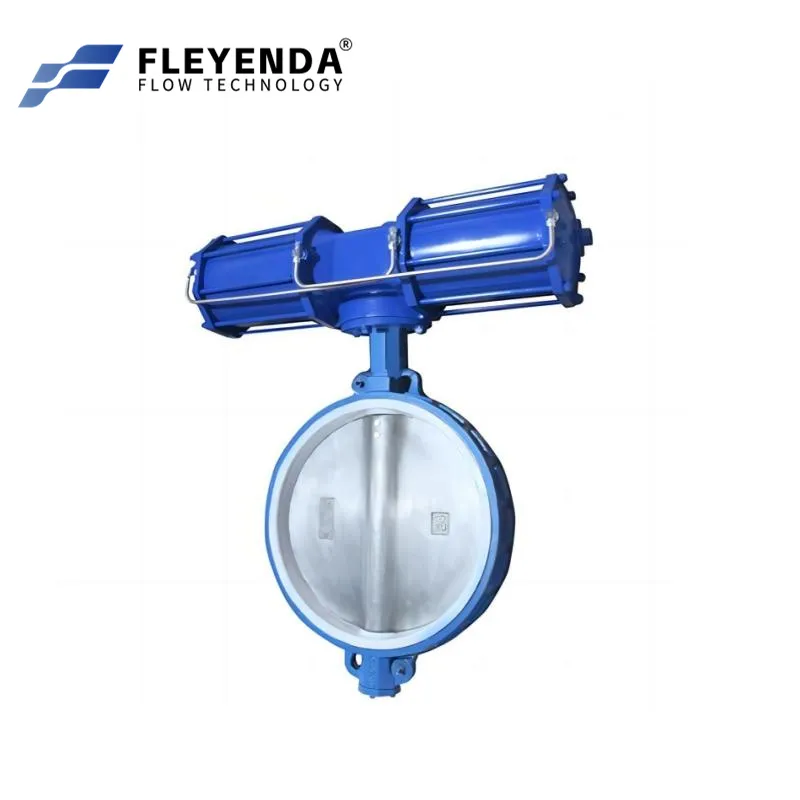 AW Wafer Type PTFE Spring Return Pneumatic Butterfly Valve