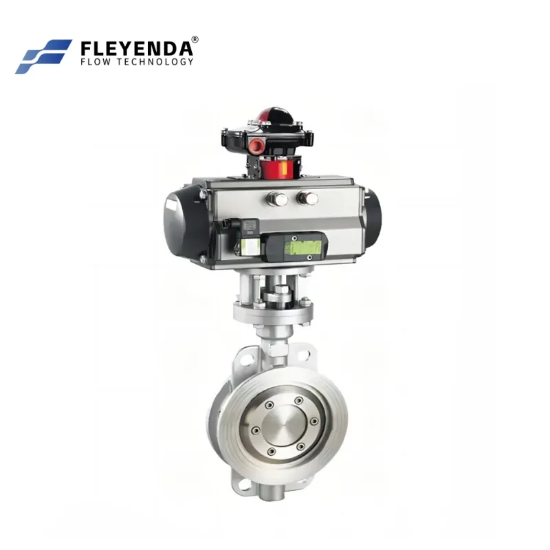 Metal Hard Sealing Pneumatic Actuator Triple Eccentric Butterfly Valve