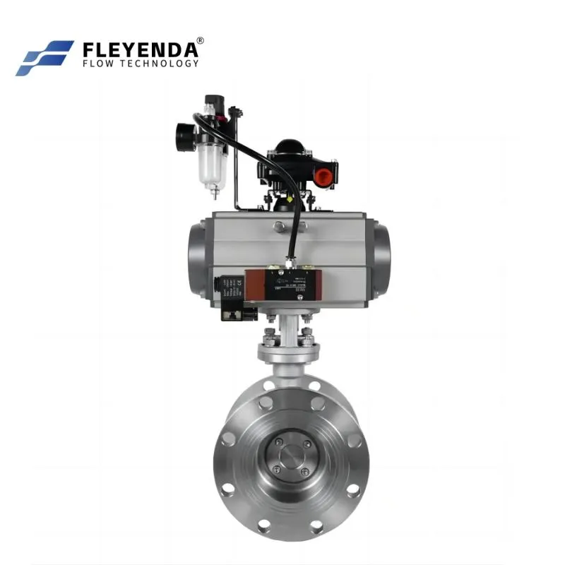 Flanged Pneumatic Hard-sealed Butterfly Valve with Solenoid Valve, Positioner