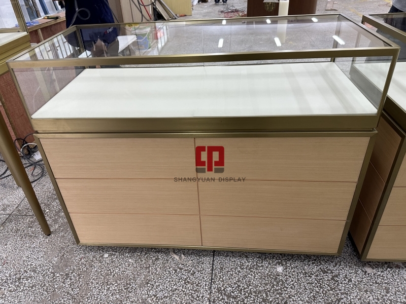 Our Custom-Made Wood Grain Jewelry Display Cabinets For Singapore Jewelers Have Been Shipped