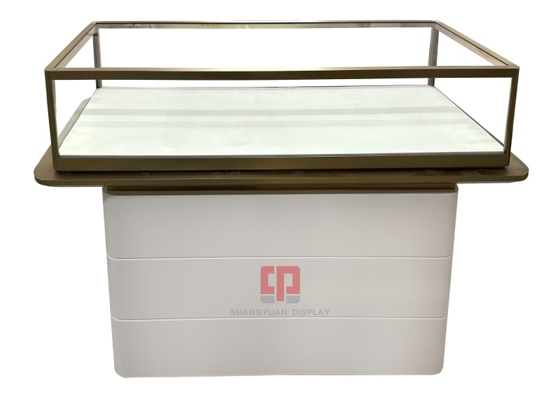 White Lacquered Jewelry Display Cabinets Sent To Hong Kong