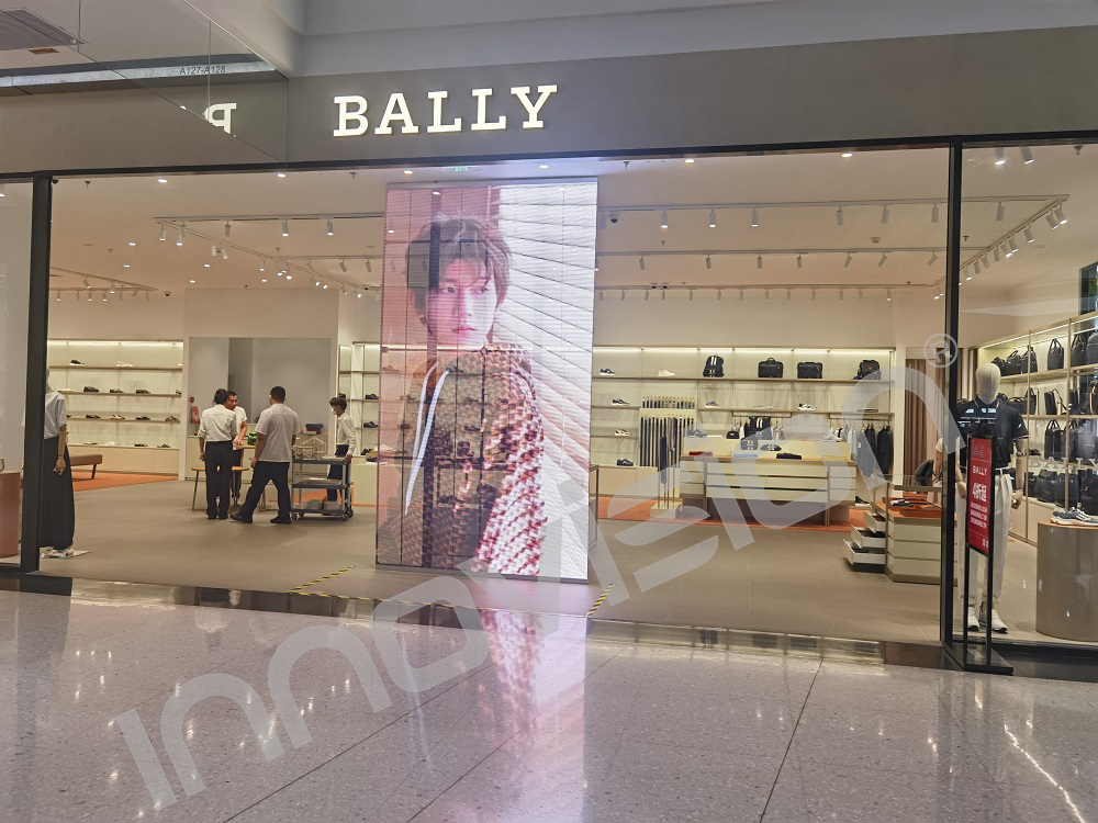 P3.91 LED Transparent Display in Shopping Mall