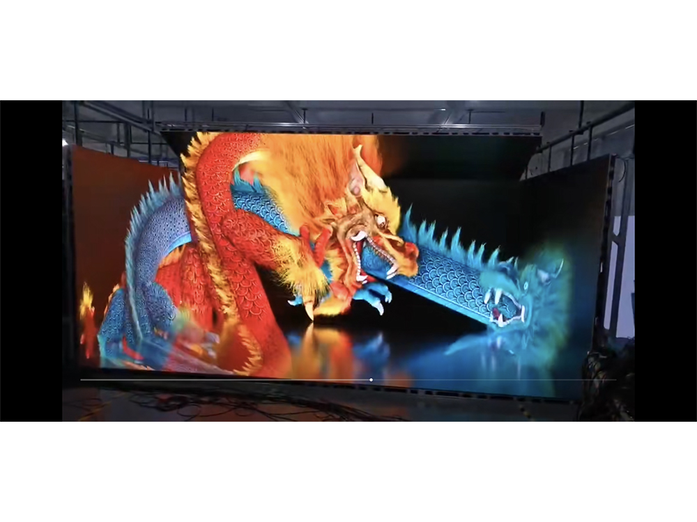 Dragon Head Raising Day to show in led indoor screen small pitch display for XR effect in factory Innovision