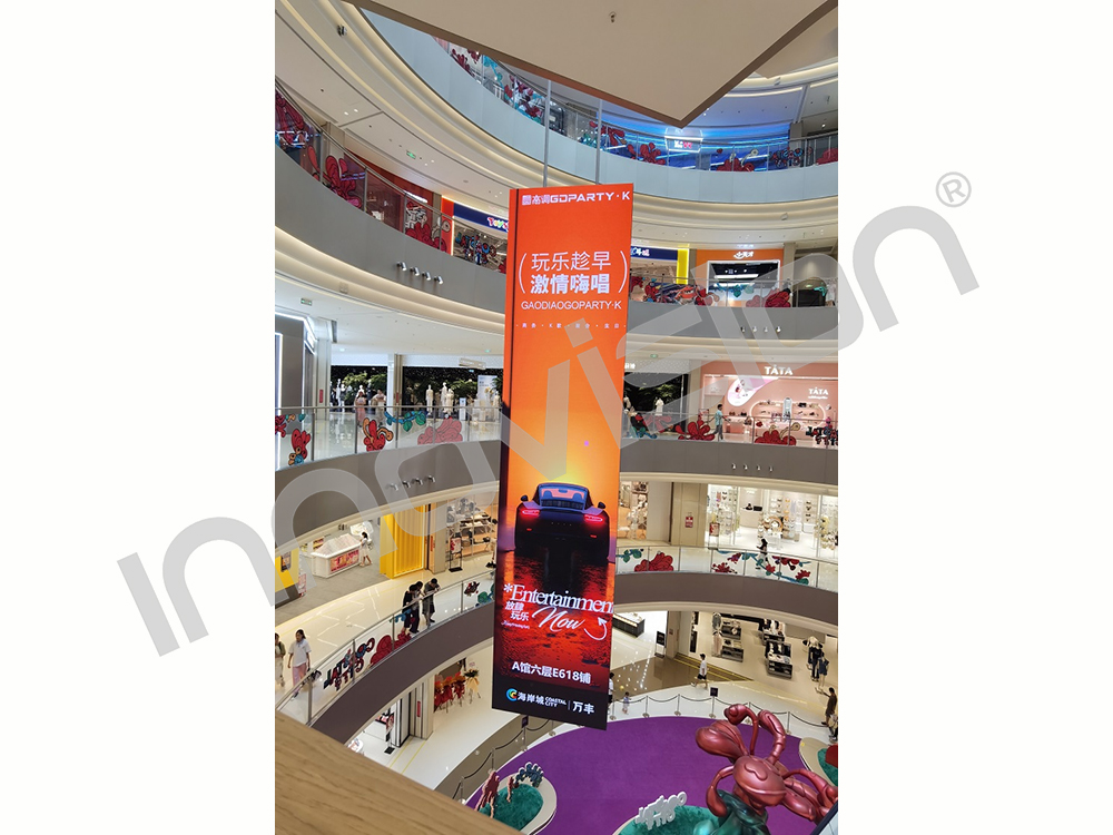 P1.86 LED indoor double sided fine pitch display installed in Coastal City Mall 