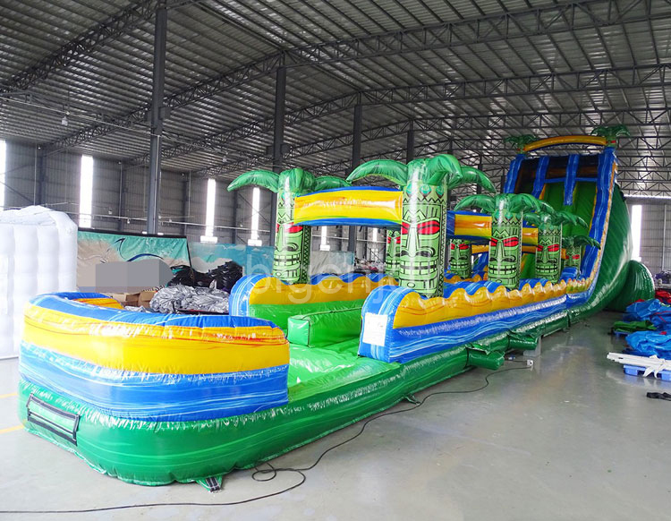 Dual Lane Huge Water Slide Inflatable hippo inflatable commercial water slide