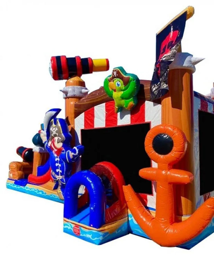 pirate jumping castle inflatable Pirate Combo Slide With Pool