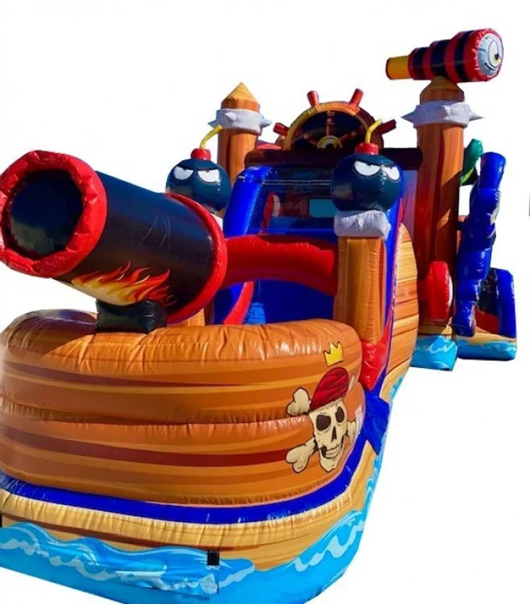 pirate jumping castle inflatable Pirate Combo Slide With Pool