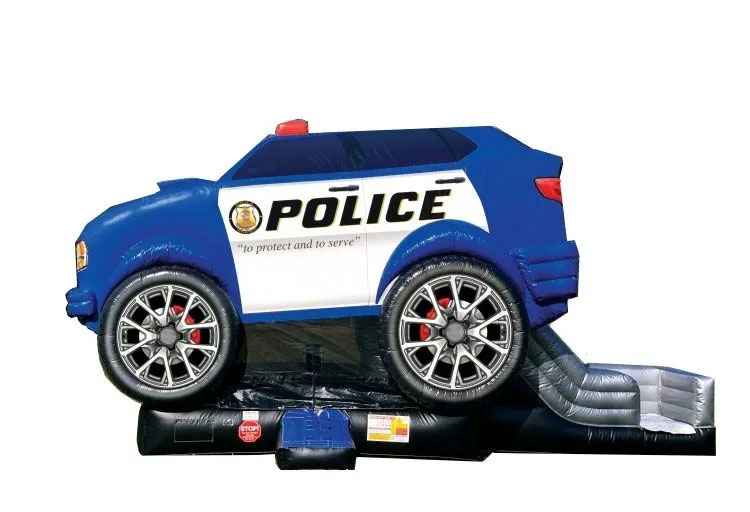 bounce house manufacturer Police Cruiser Combo Commercial Moonwalk