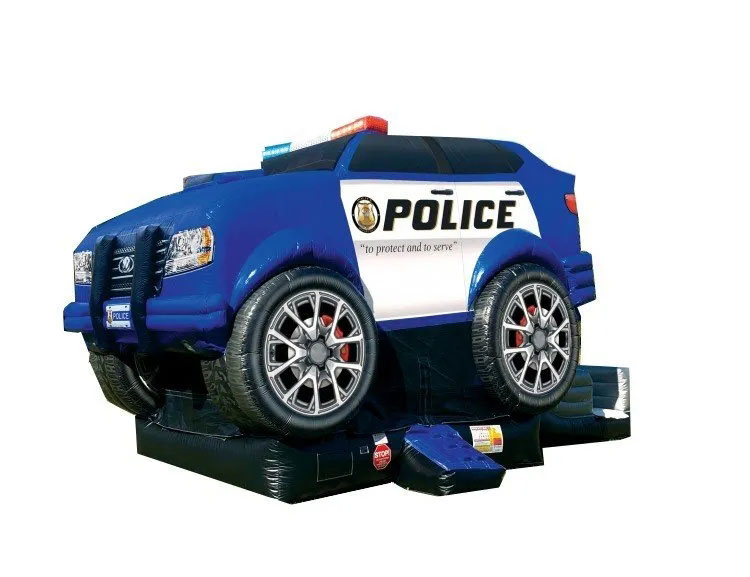 bounce house manufacturer Police Cruiser Combo Commercial Moonwalk