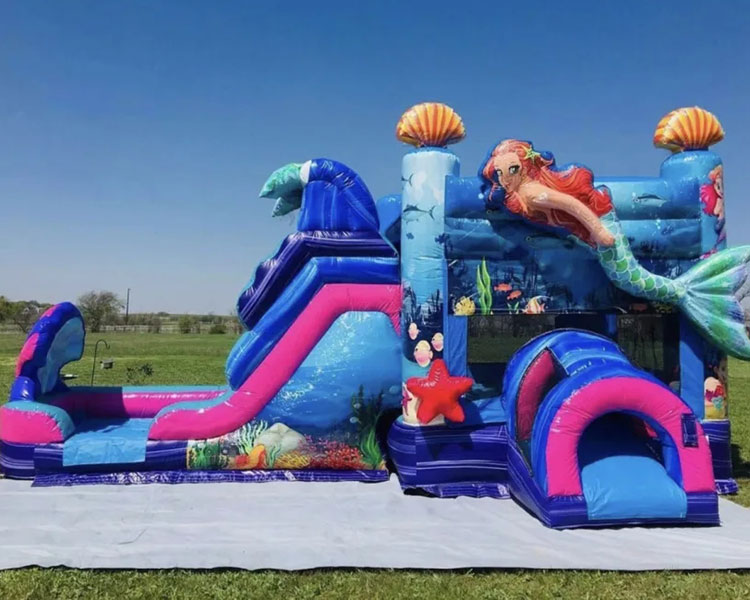 Mermaid Jumping Castle Mermaid Bounce House Slide Combo For Party