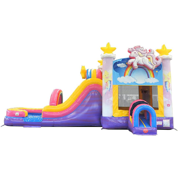 Unicorn Inflatable Slide Unicorn Waterslide With Bounce House