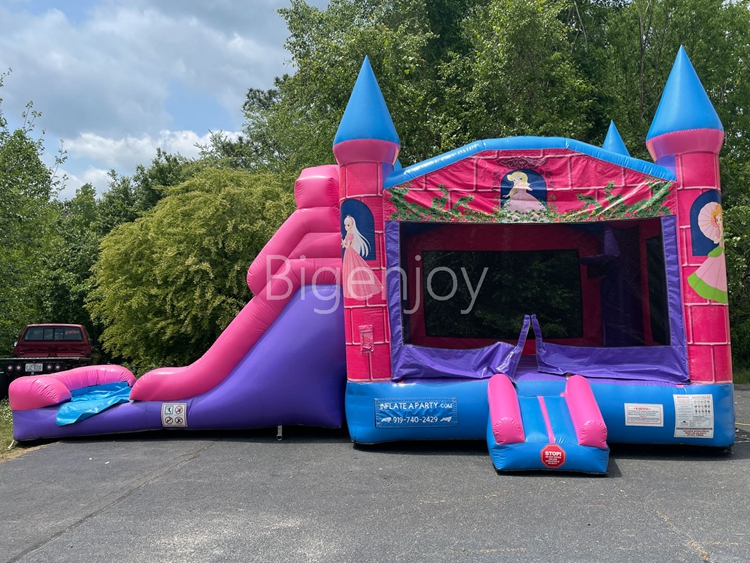 Princess Bounce House Pink Princess Water Slide Combo