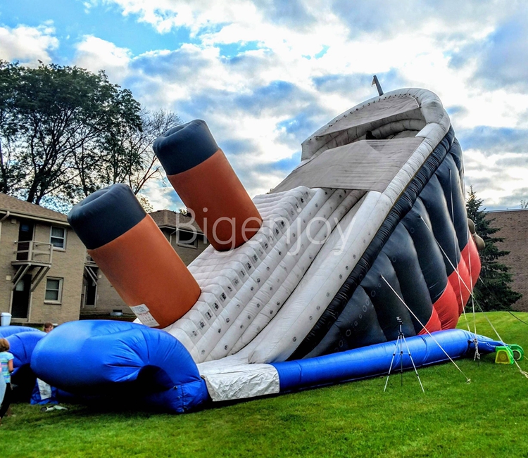 titanic jumping castle water slides 33 titanic adventure dual slide